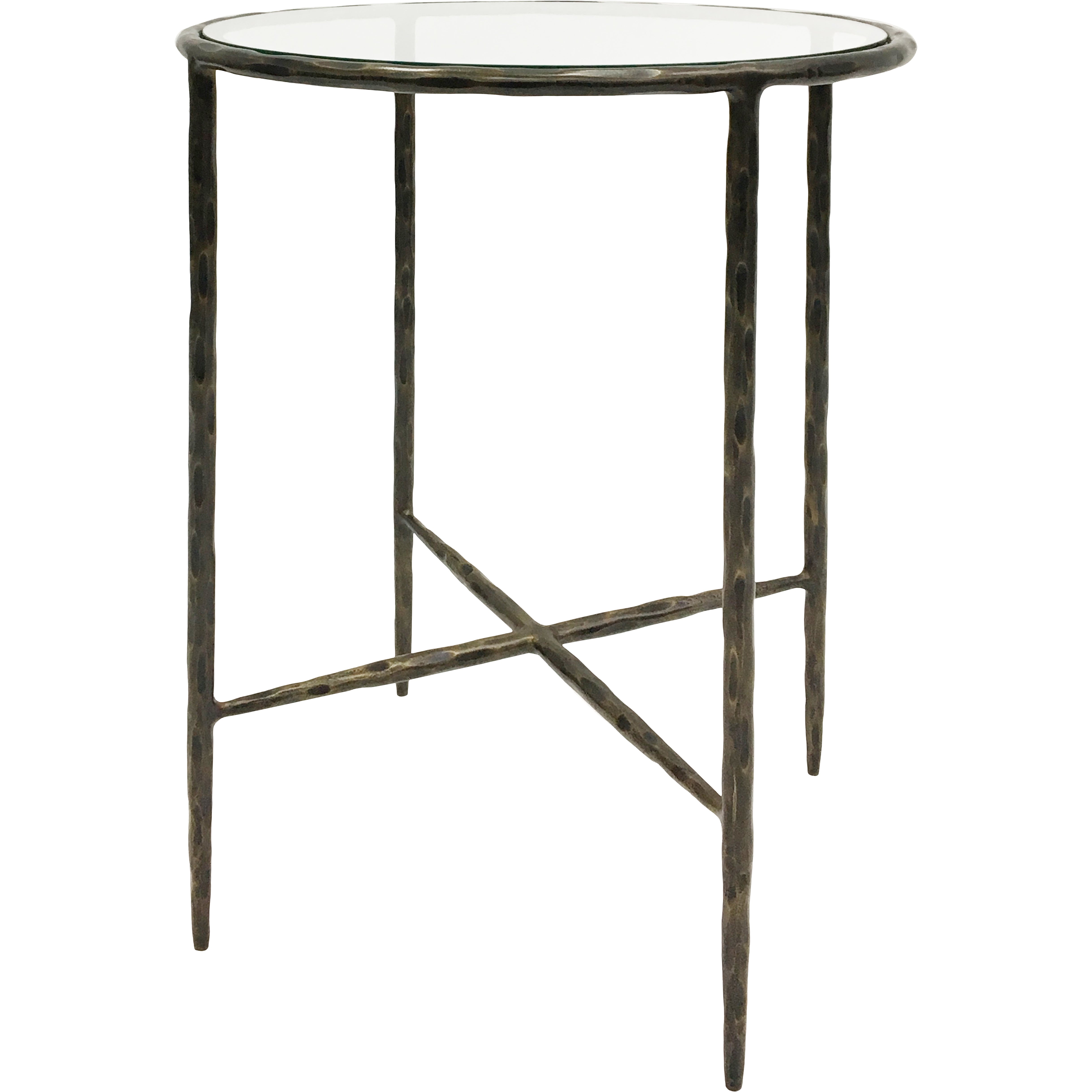 Paxton Hand Forged Side Table Dark Bronze Finish