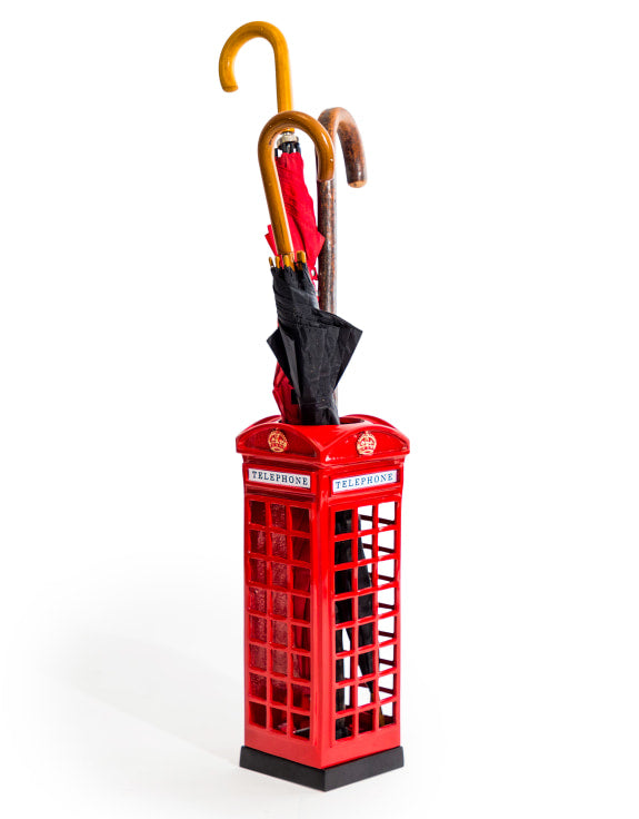 Cast Aluminium Red Telephone Box Umbrella Stand