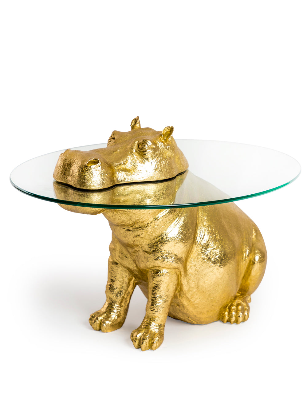 Antique Gold Hippo Coffee/ Side Table