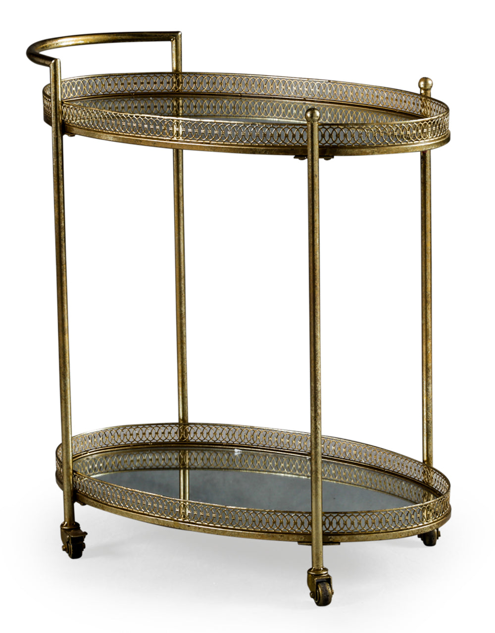 Antiqued Gold Metal Trolley