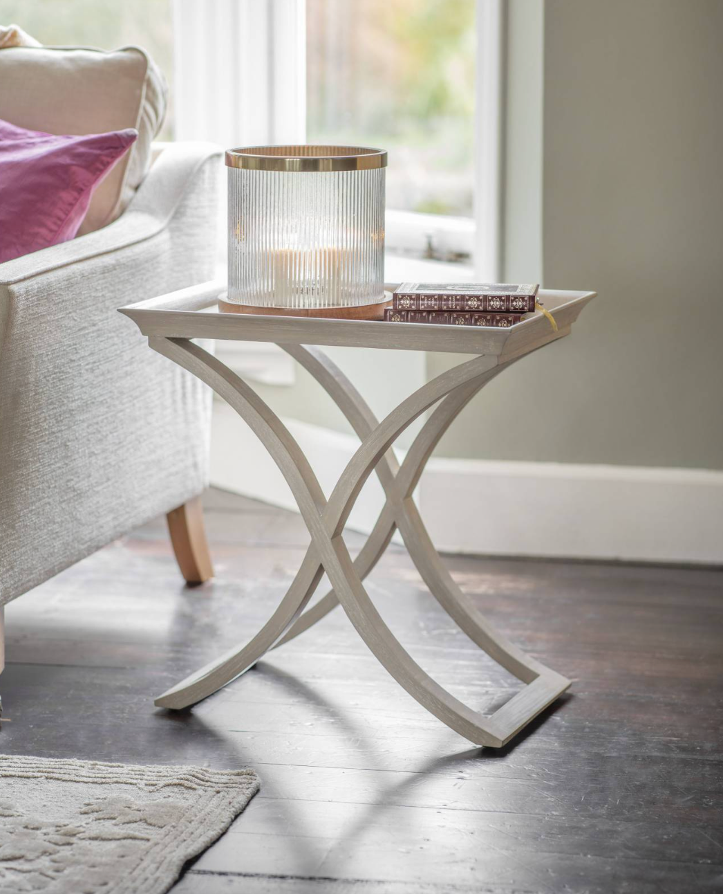 Laura Ashley Grey Alderby Side Table