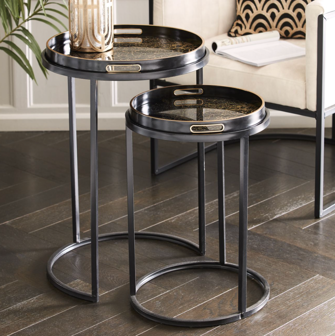 Clara Design Set of 2 Side Tray Tables