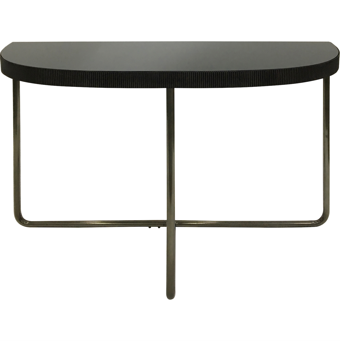 Knightly Half Moon Console Table with Black Tinted Glass