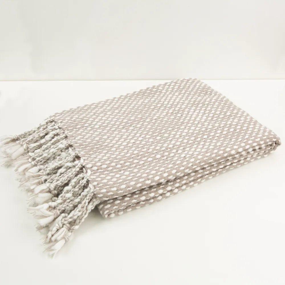 Raindrops Taupe Throw