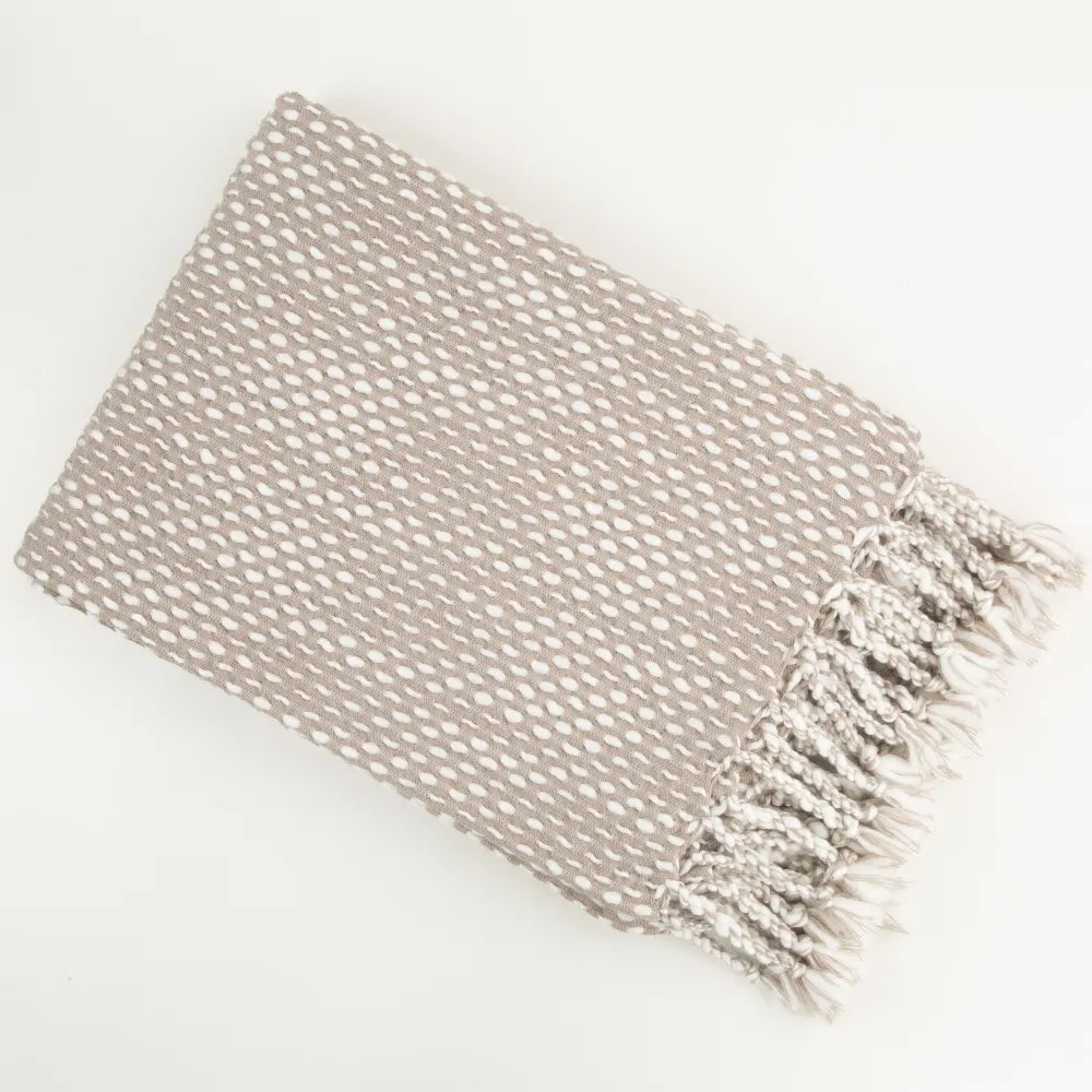 Raindrops Taupe Throw